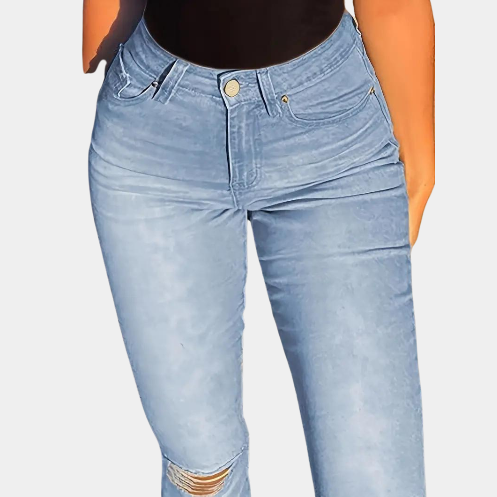 ELIZABETH - Gescheurde flaired jeans