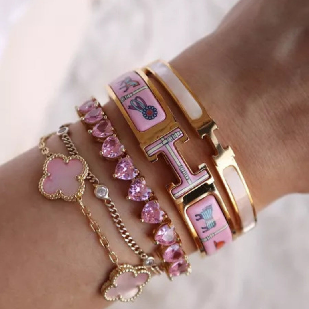 Clover Armband Roze