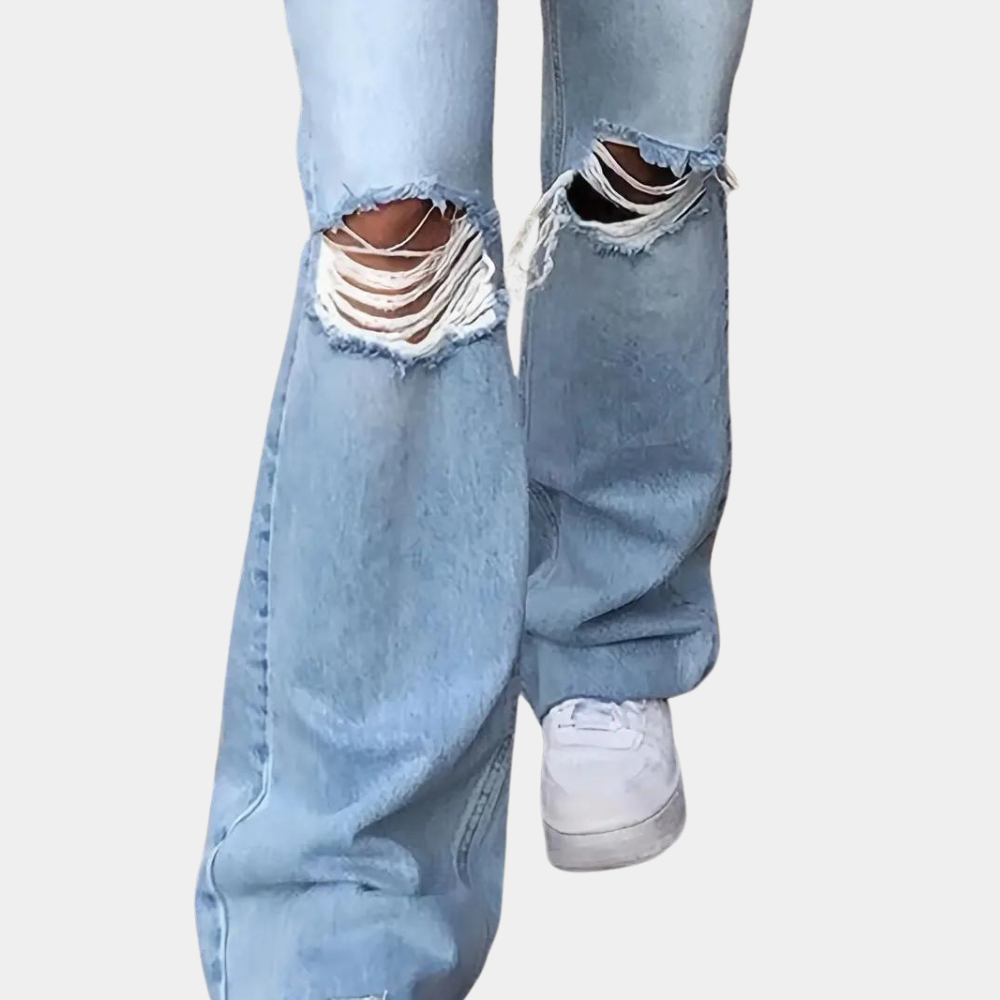 ELIZABETH -  Gescheurde flaired jeans
